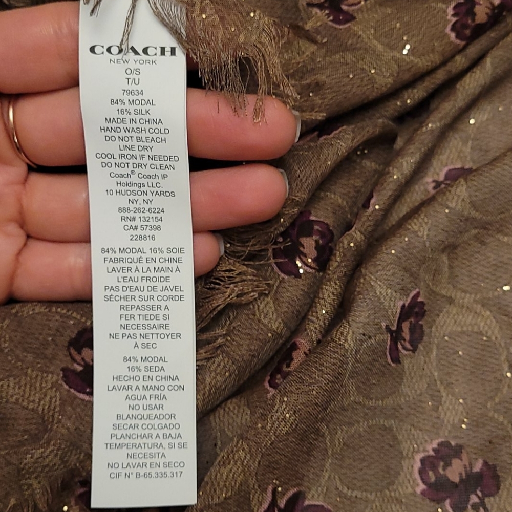 Signature Floral COACH scraf
